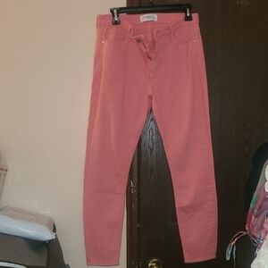 Just Black Pink Ankle Skinny Jeans